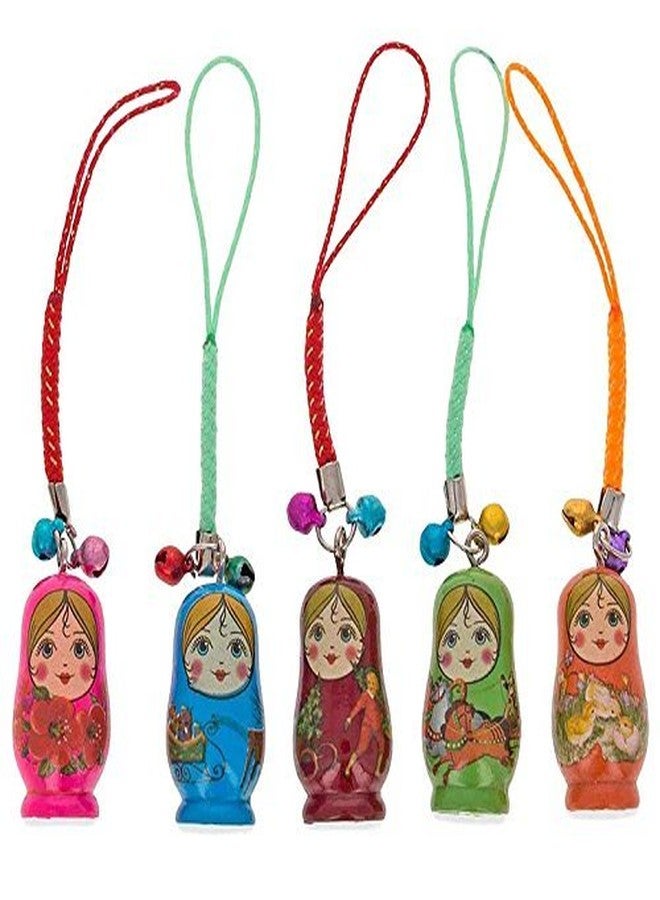 Hotusi Set of 12 Fashion Jewelry Drip Charm Key Chains Wooden Nesting Dolls with Key Rings Keychains Decorative Gifts - Image 4